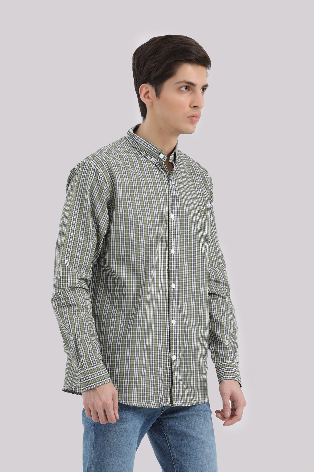 Checkerd Button Down Shirt