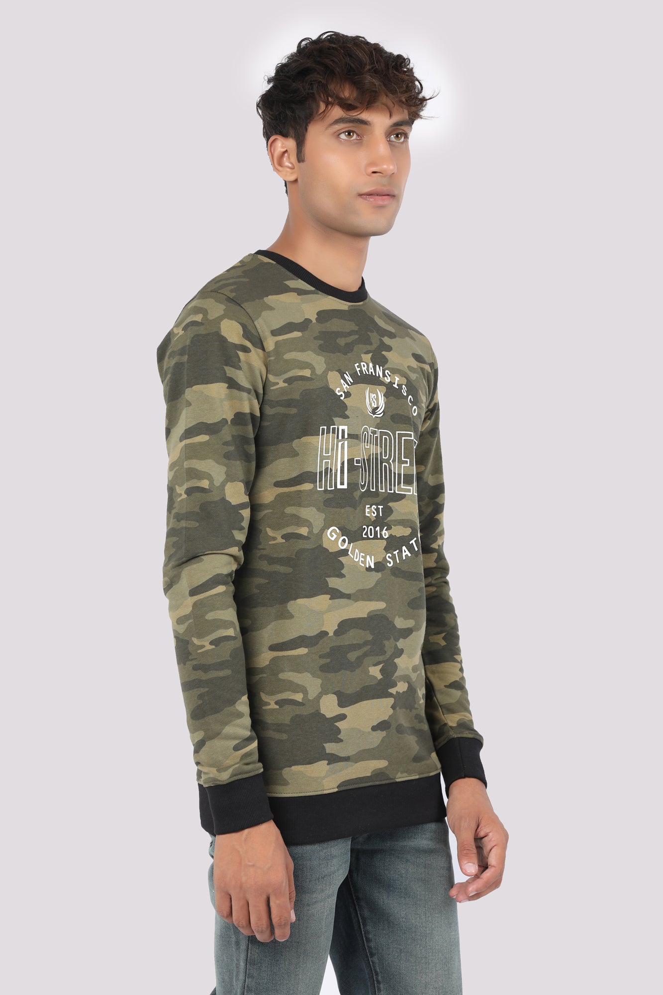 Camouflage Printed Sweat Shirt