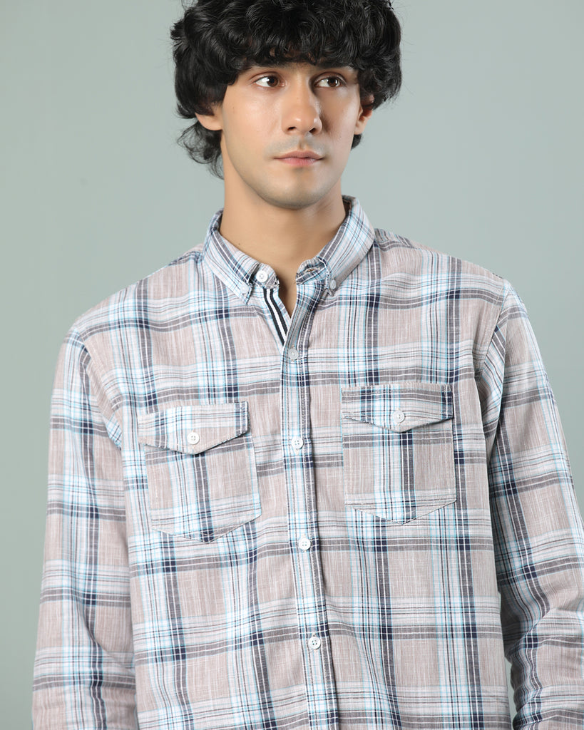 Double Pocket Checkered Shirt