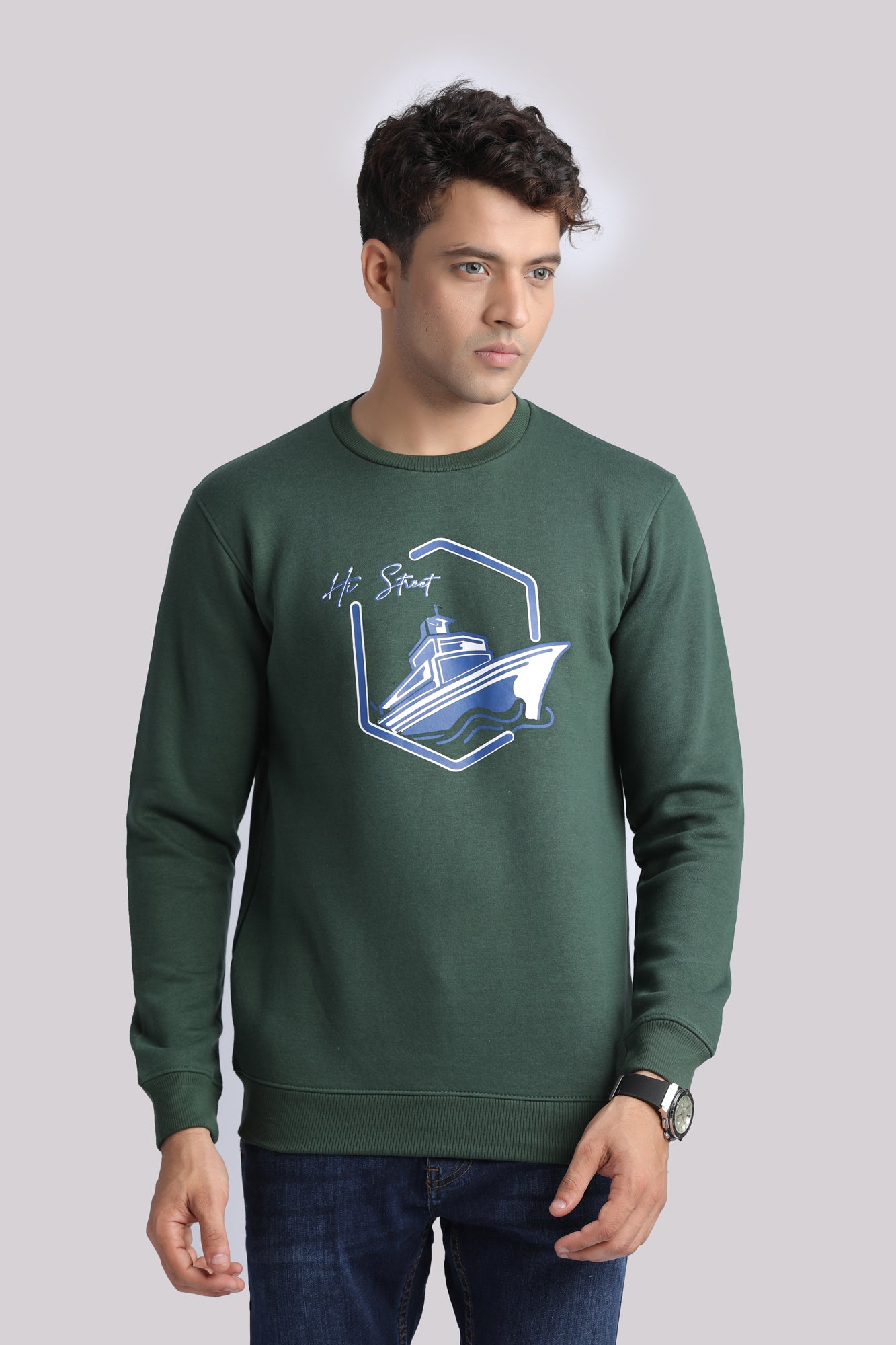Sweatshirt With Slogan Print