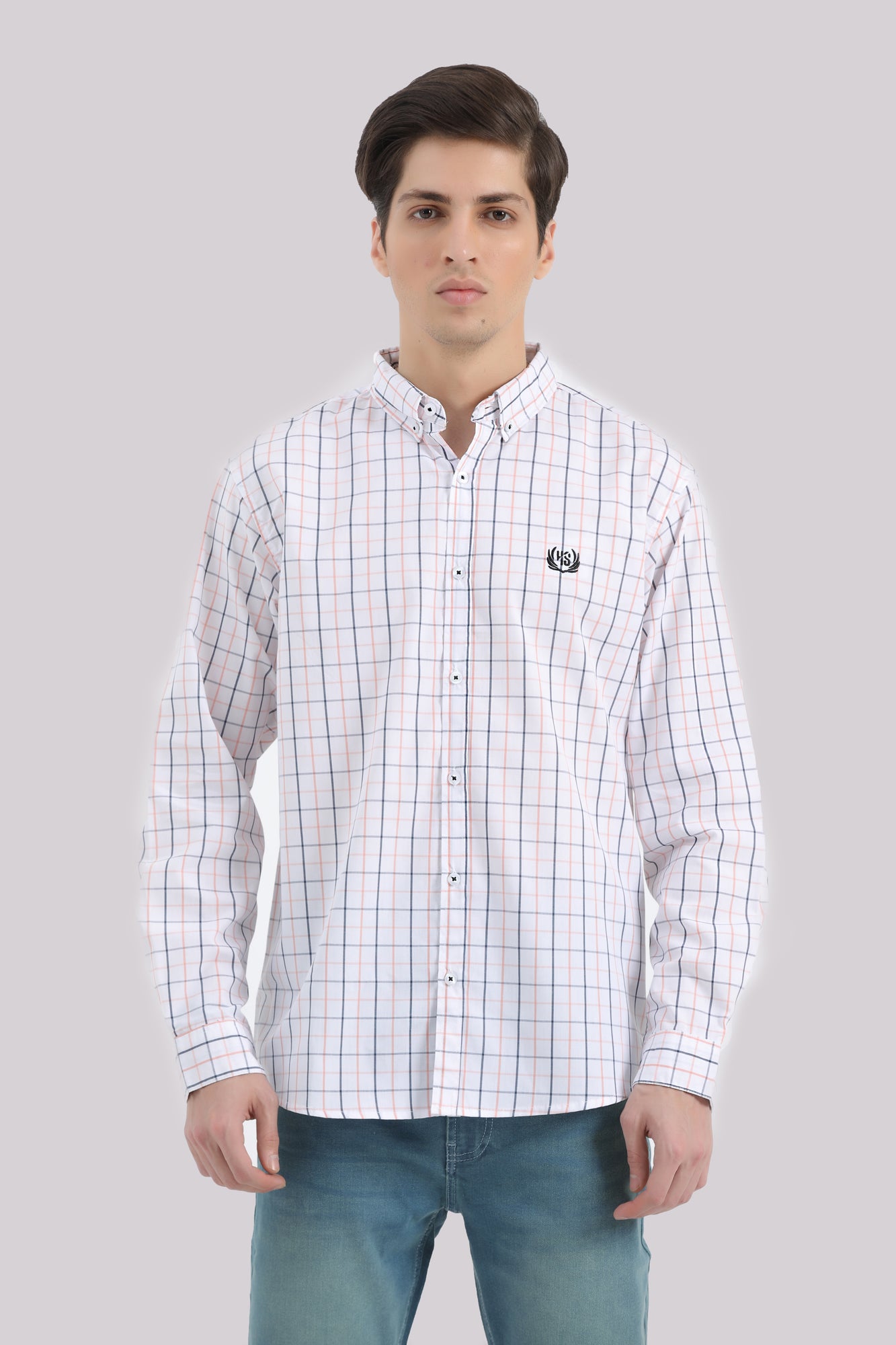 Checkerd Button Down Shirt