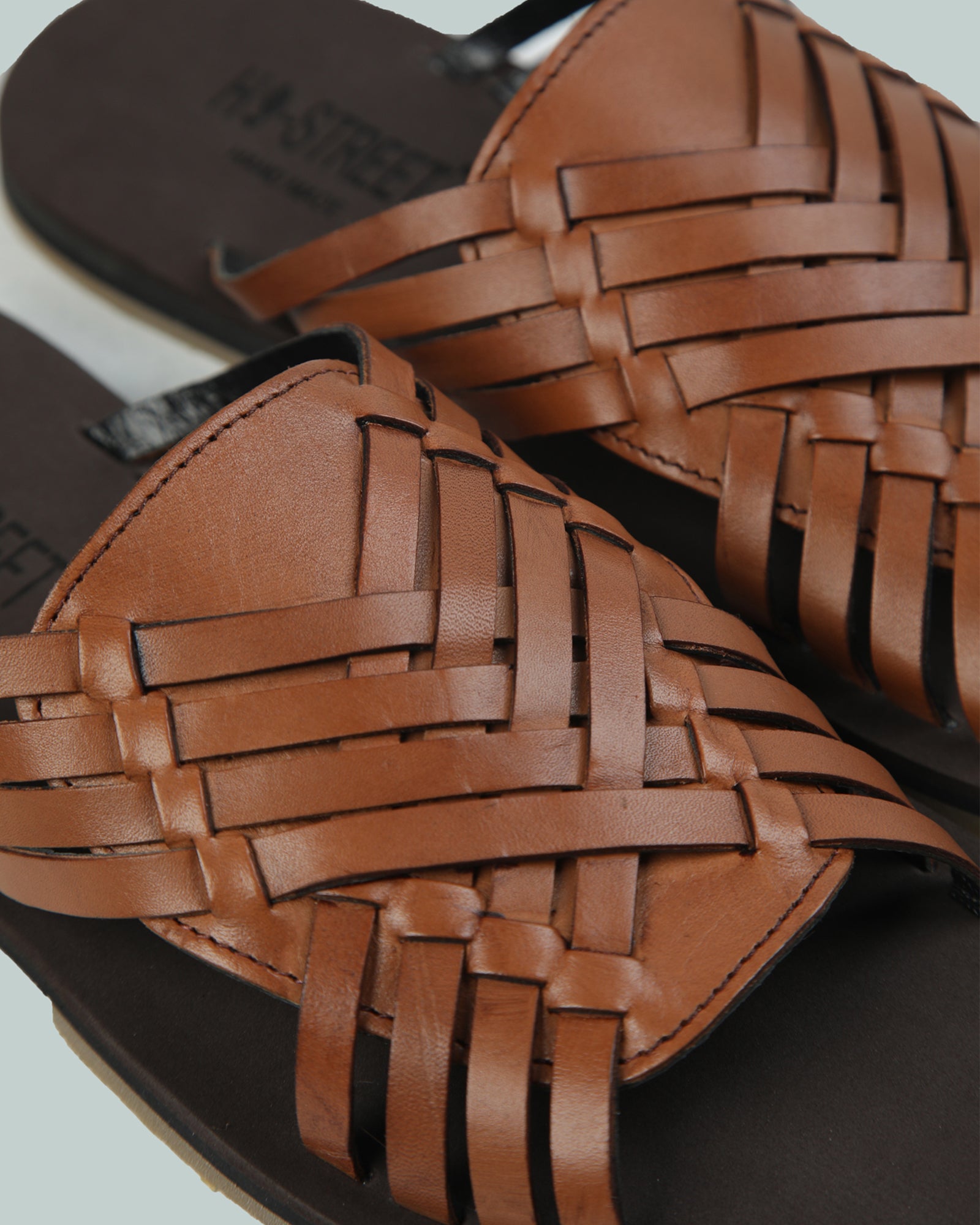 Leather Stripes Comfort Slipper