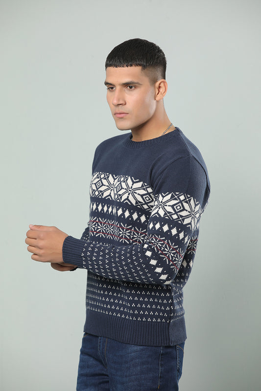 Blue Intersia Sweaters