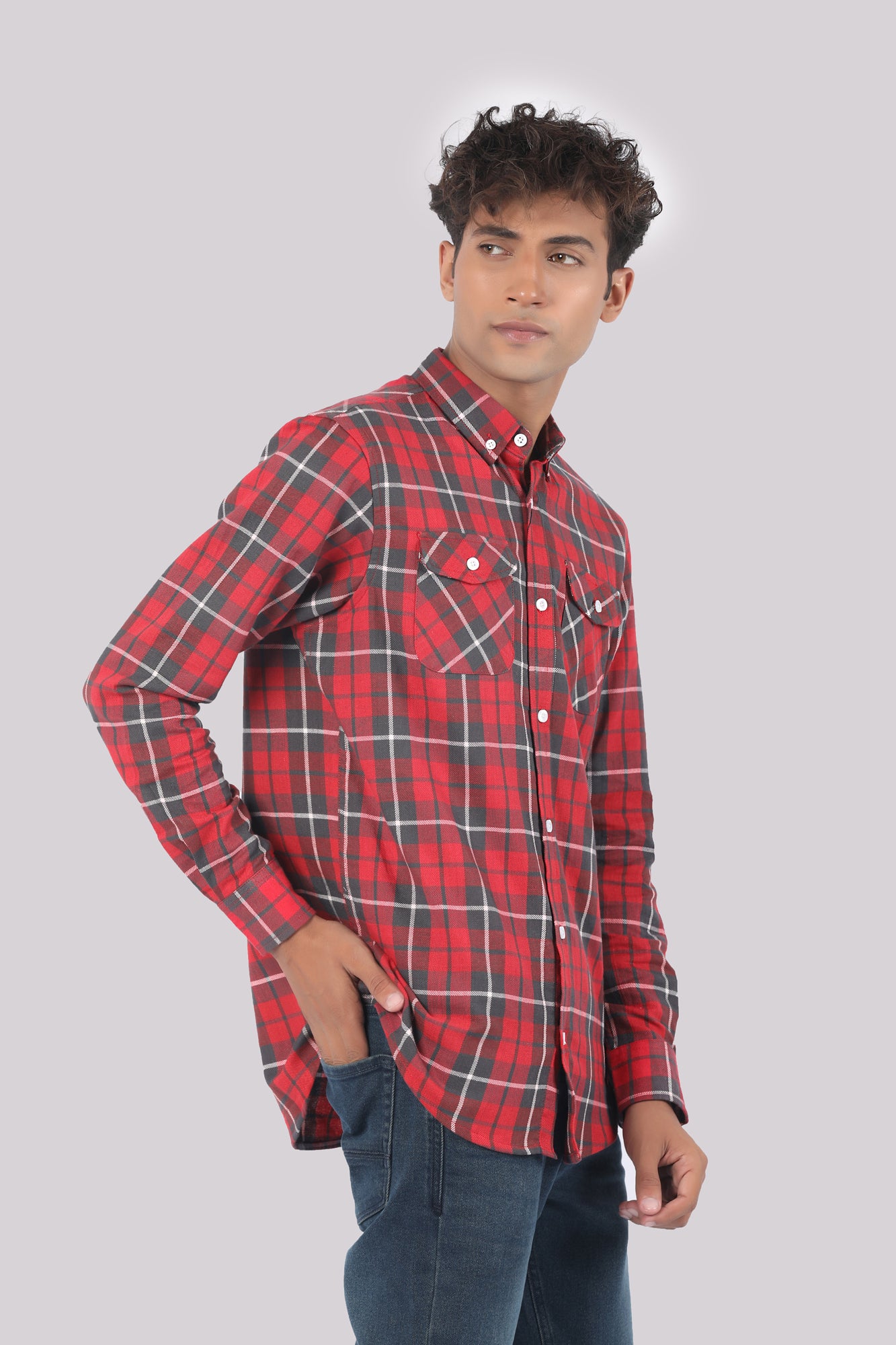 Double Pocket Checkered Shirt