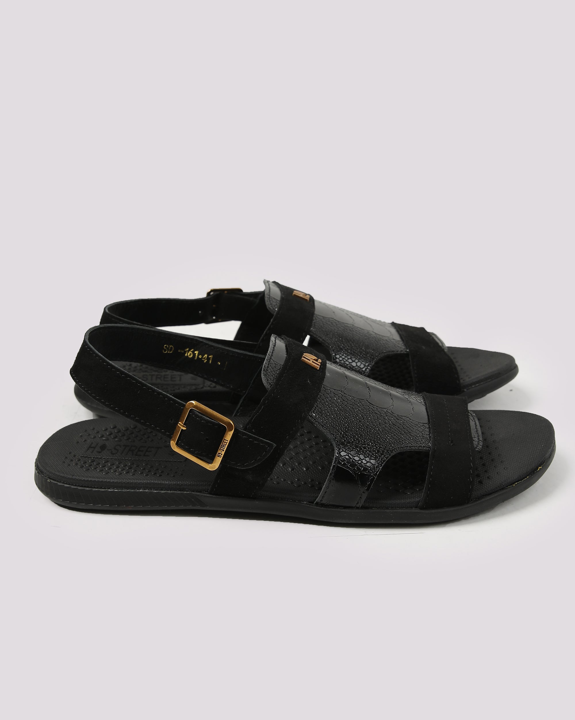 Black Crock Textured Sandal