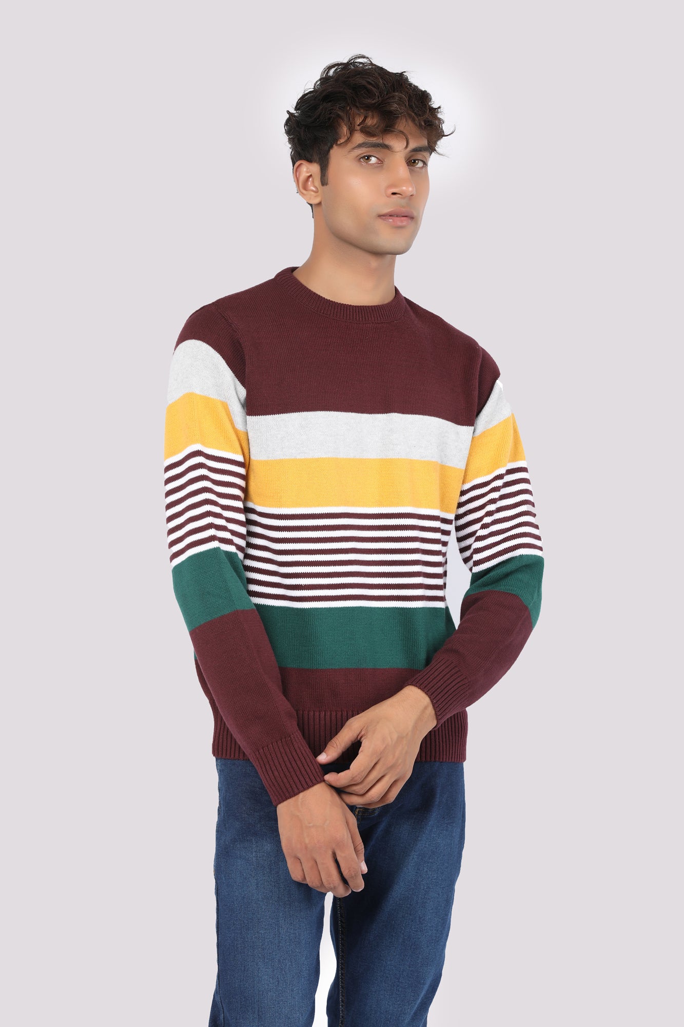 Multi Stripe Knit Sweater