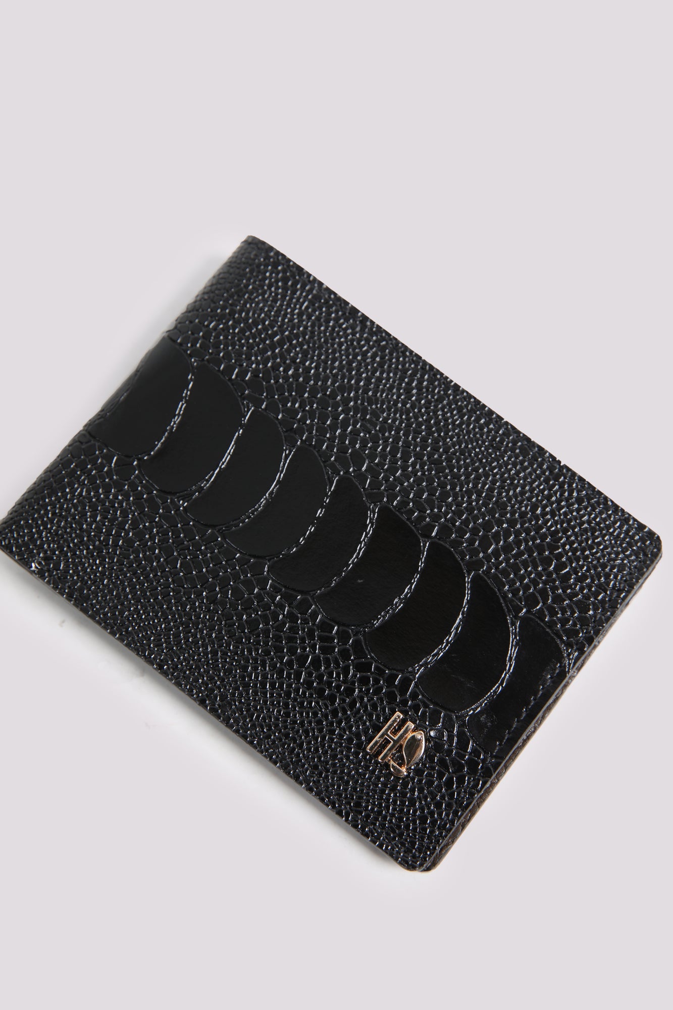 Black Textured Leather Wallet