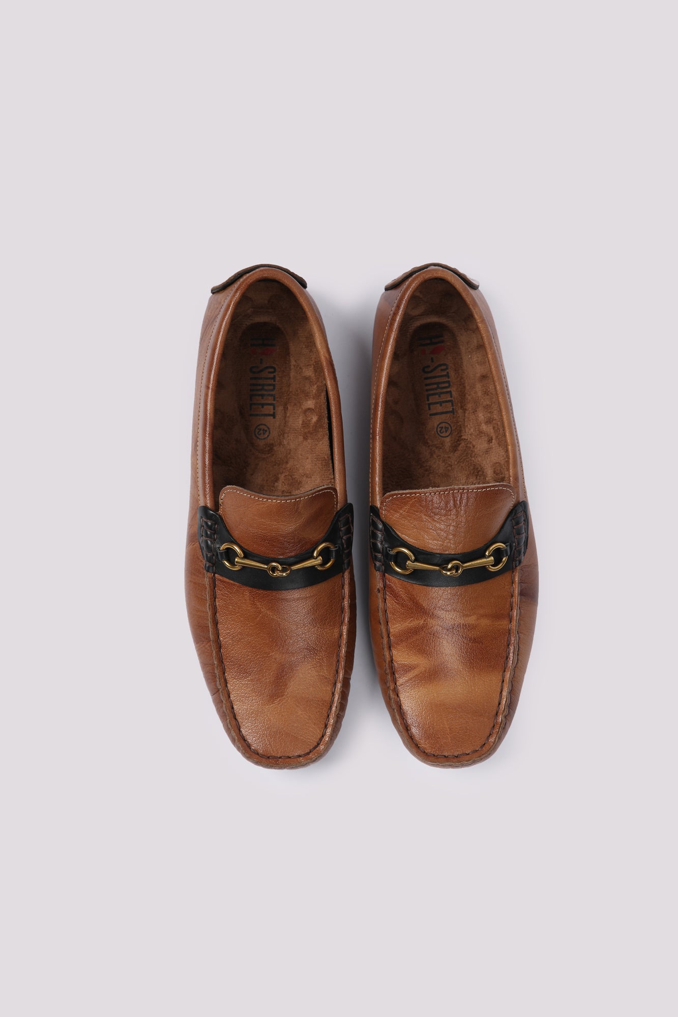 BROWN LEATHER BUCKLE SHOES