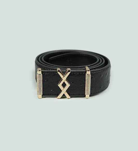 Black Faux Leather Belt