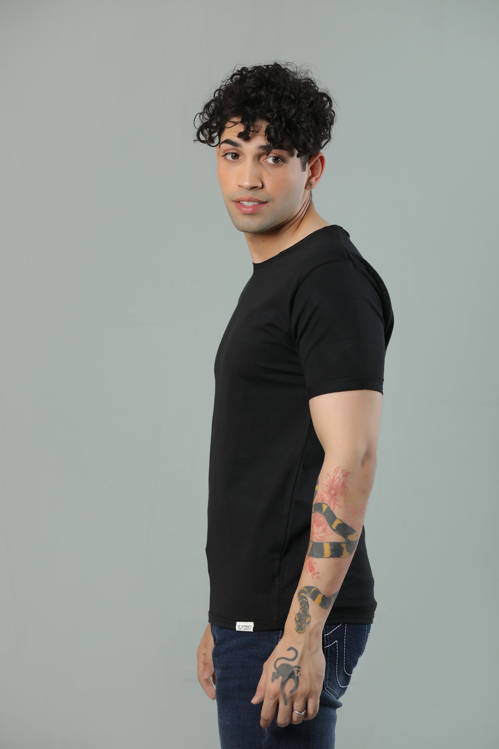 Basic Black Cotton T-Shirt