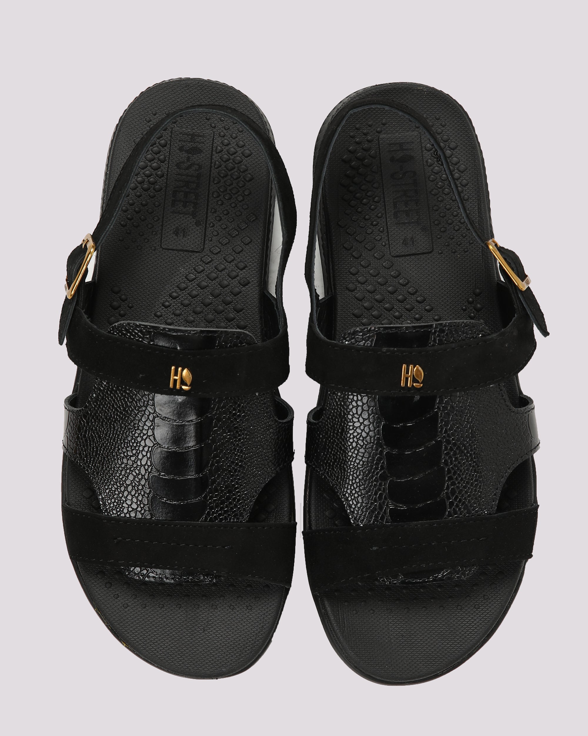 Black Crock Textured Sandal