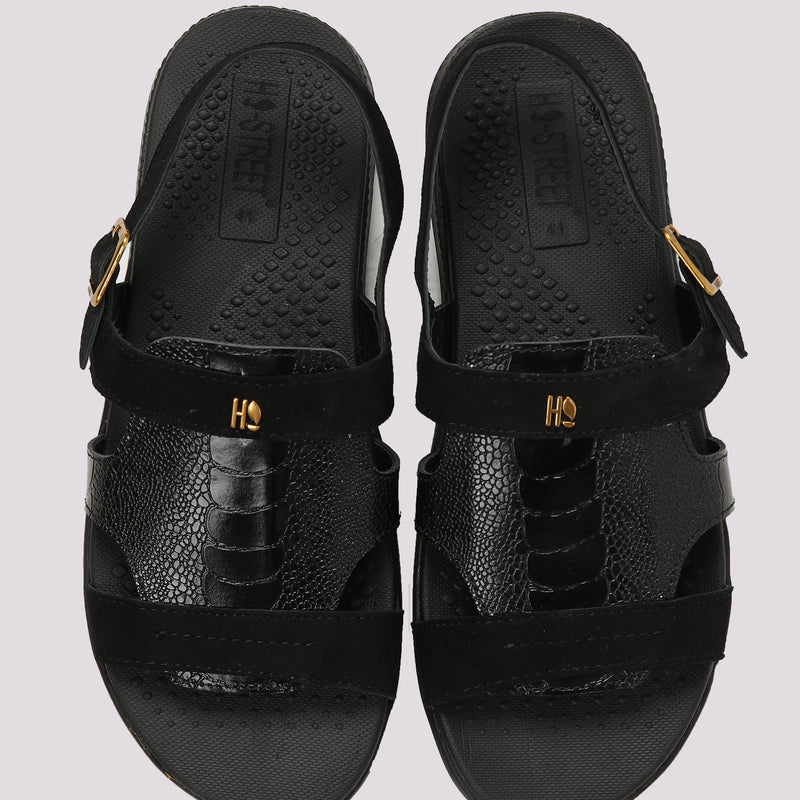 brown leather comfort sandals