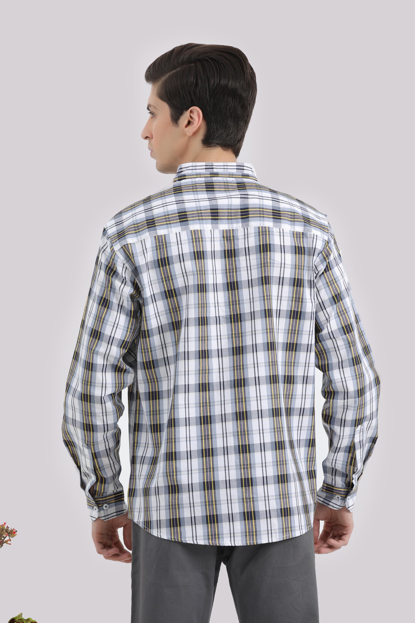 Chambrey Checkerd Cotton Shirt