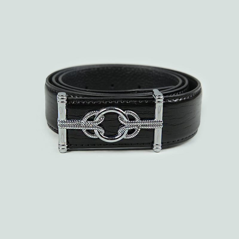 Black Faux Leather Belt