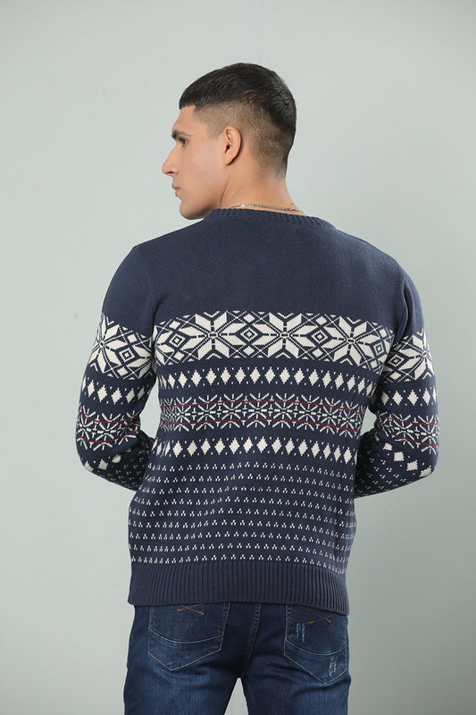 Blue Intersia Sweaters