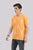 Orange Printed  Polo Shirt