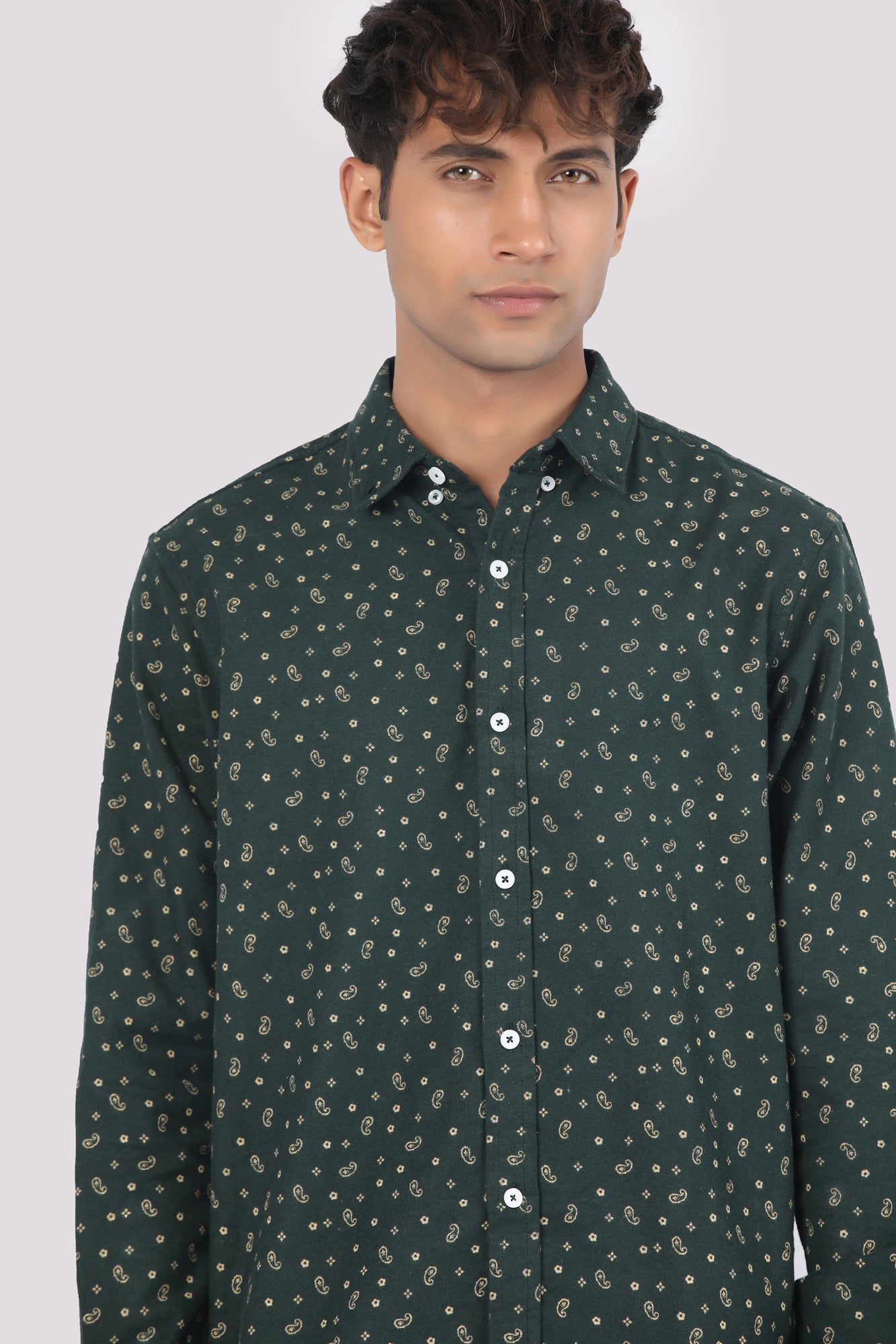 Printed Button Down Shirt