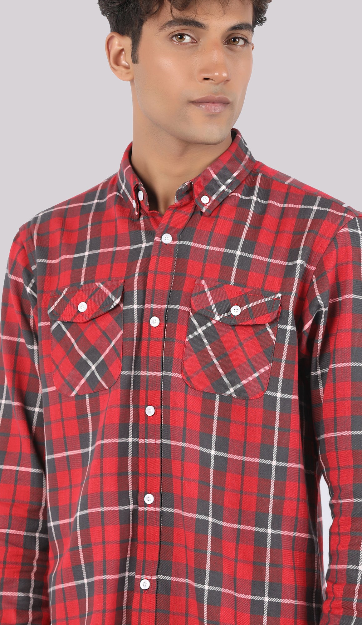 Double Pocket Checkered Shirt