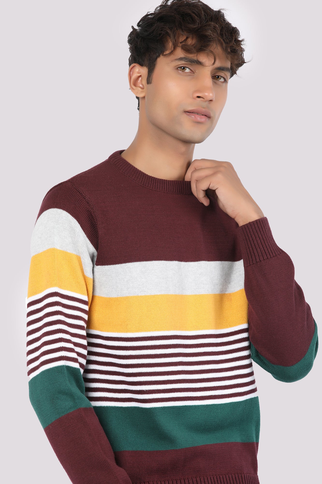 Multi Stripe Knit Sweater