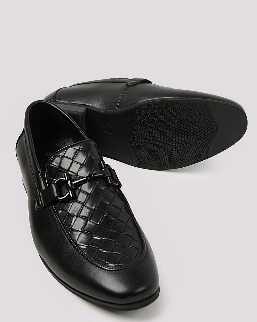 Black Braided Vamp Shoes