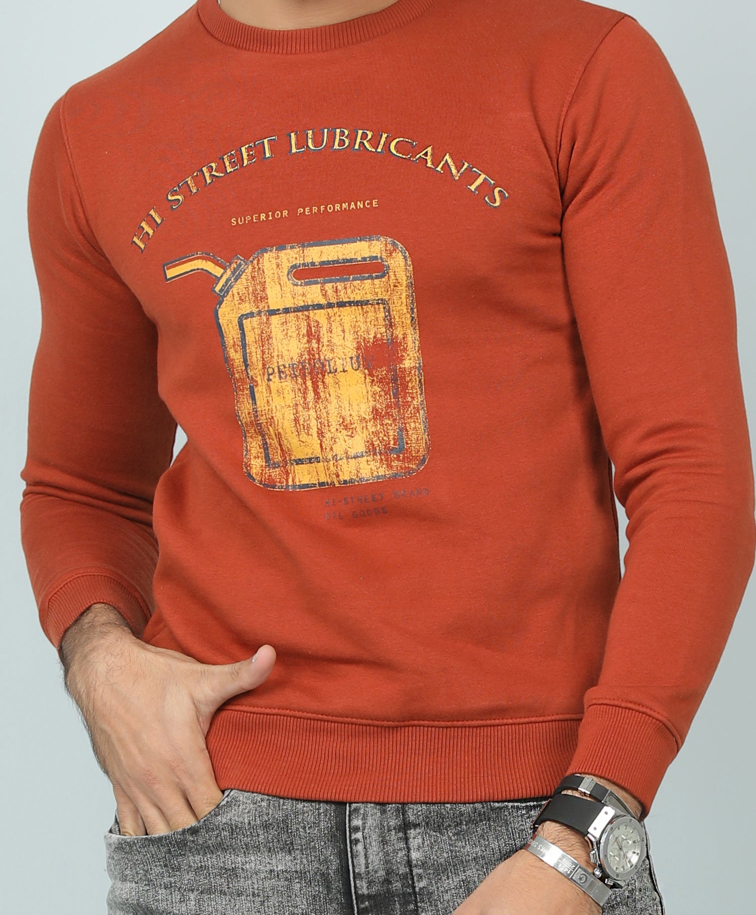 Lubricant Printed Sweat Shirt