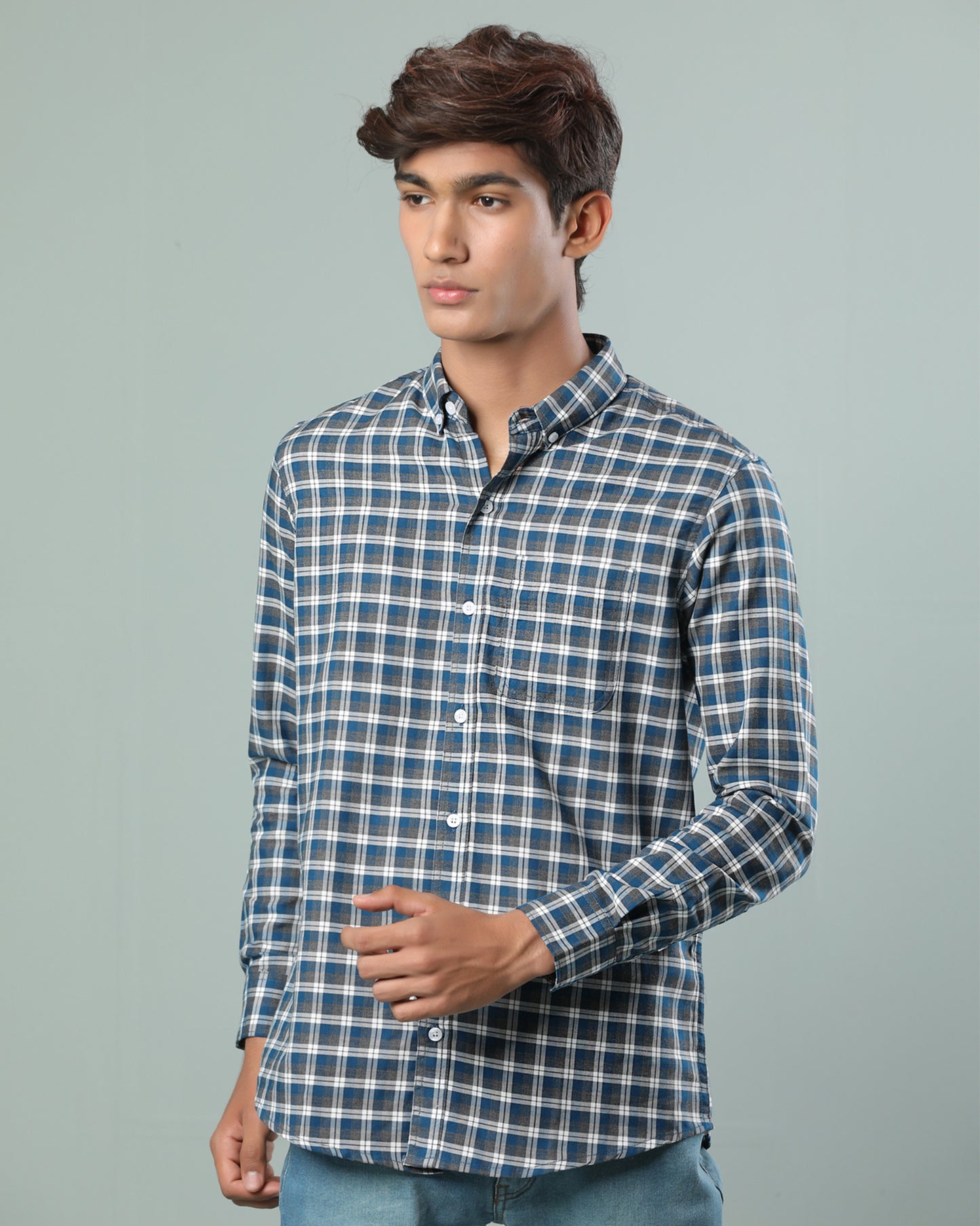 Checkered Button Sown Shirt
