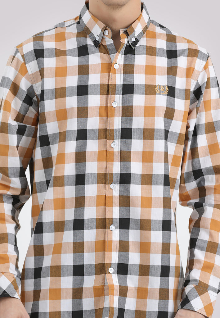 Chambrey Checkerd Cotton Shirt