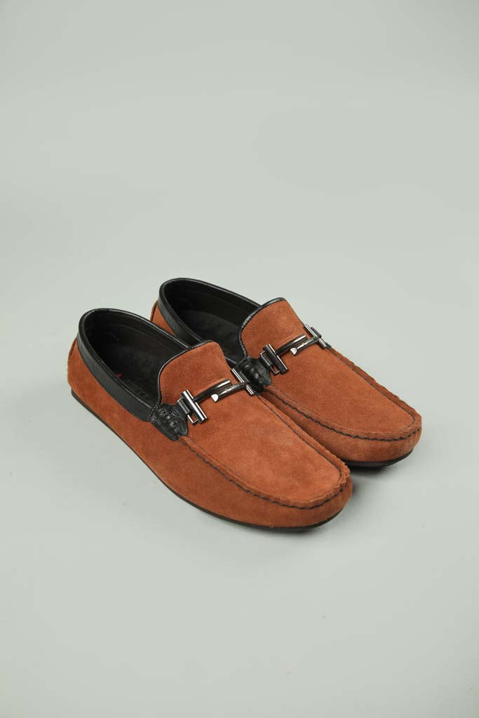 Brown Suede Leather Moccasin