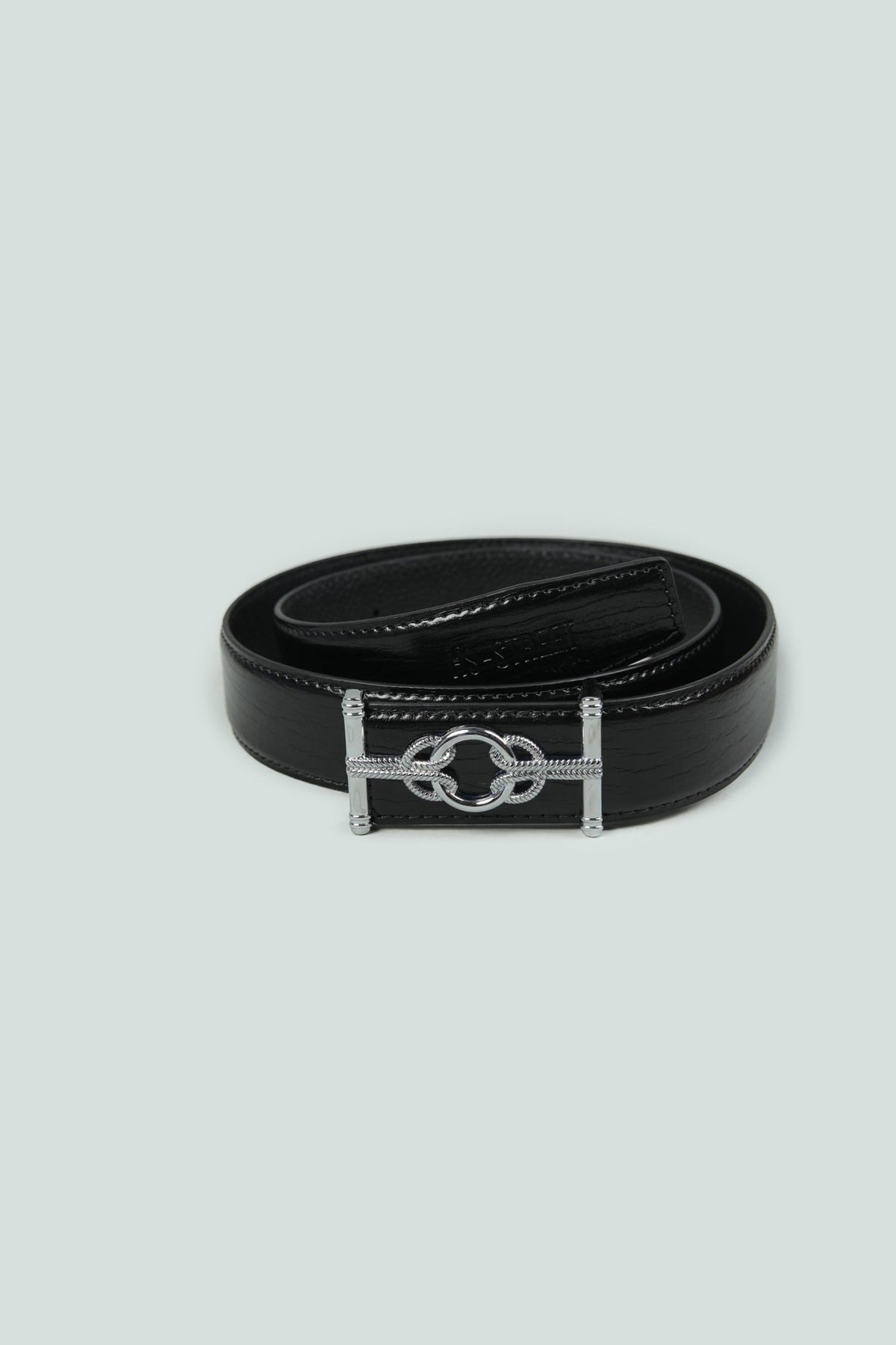 Black Faux Leather Belt - Hi-Street