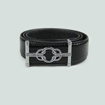Black Faux Leather Belt - Hi-Street